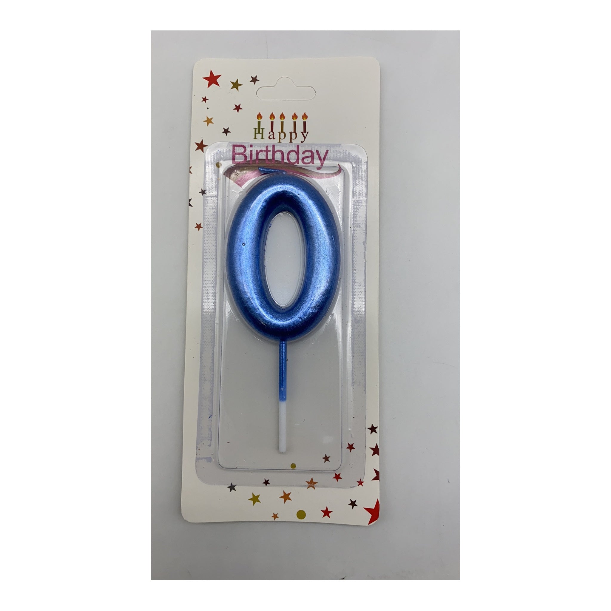 Birthday Number Candles 0 Blue